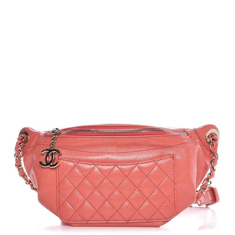 chanel pink waist bag|chanel waist bag celebrity.